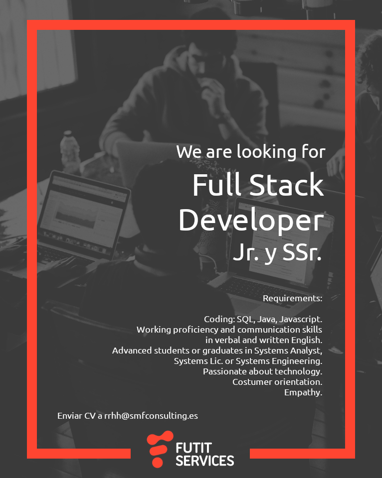 Full Stack Developer search flyer